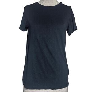 asos Black Cotton Short Sleeve Tee Size Small